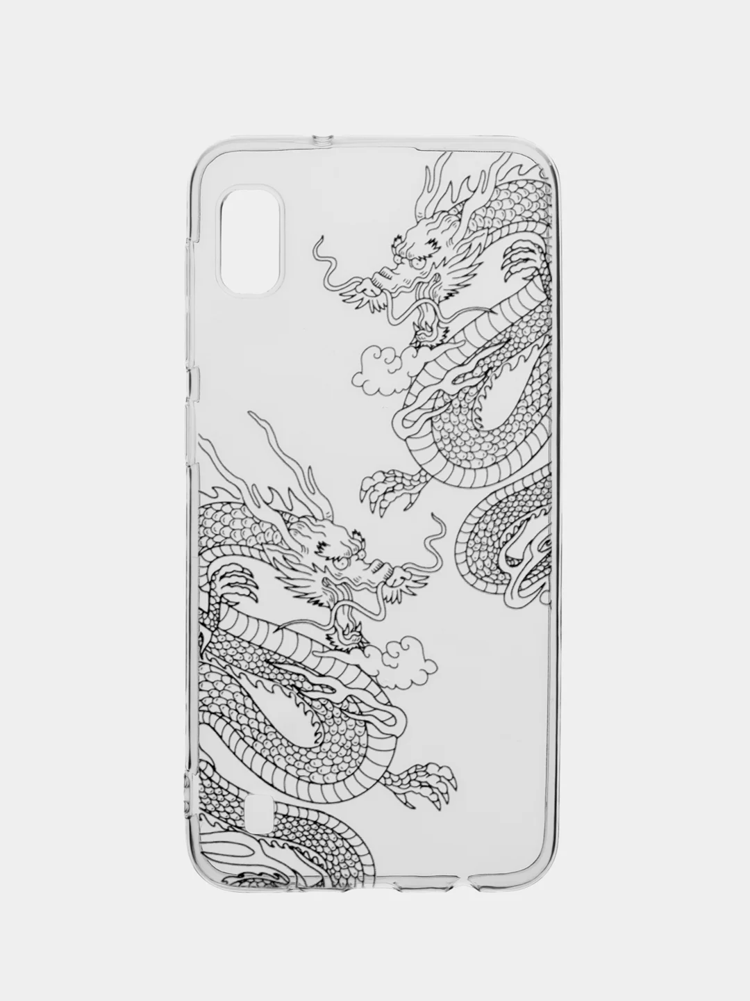 Пудровый силиконовый чехол на Samsung Galaxy A10 / Самсунг А10 прозрачный с рисунком, защита камеры
