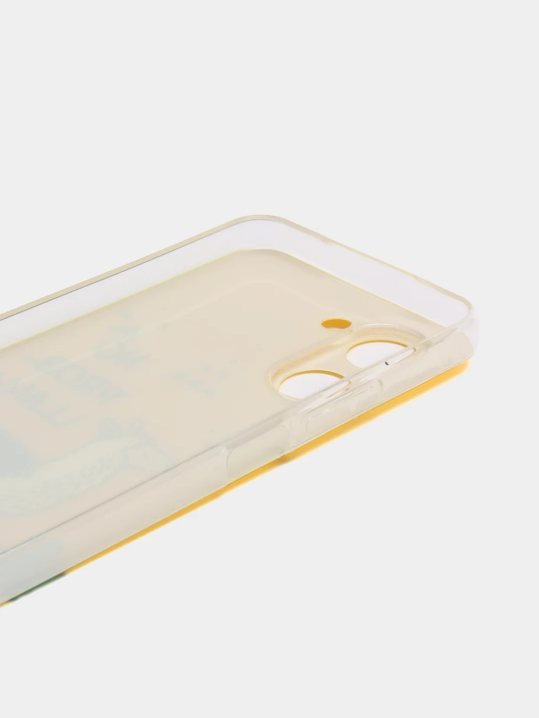 Горчичный силиконовый чехол на Realme C33 / Реалми С33 прозрачный, с рисунком, защита камеры