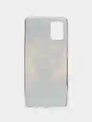 Индиго чехол на Samsung Galaxy A71 4G / Самсунг А71 4G прозрачный, с рисунком, защита камеры