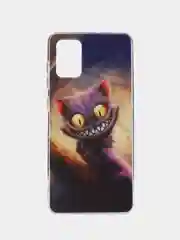 Индиго чехол на Samsung Galaxy A71 4G / Самсунг А71 4G прозрачный, с рисунком, защита камеры