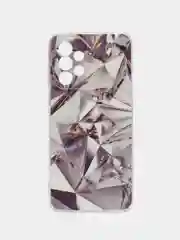 Серый металлик чехол на Samsung Galaxy A33 5G / Галакси А33 5G прозрачный, с рисунком, защита камеры