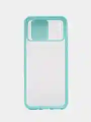 Бирюзовый чехол с защитой камеры iPhone 7+, 8+, XS, XR, 11 Pro, Max, Xiaomi Redmi 9A, 9 Note, 9T, Mi Lite