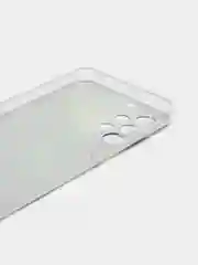 Синий меланж чехол силиконовый на Samsung Galaxy A23 / Самсунг А23 прозрачный с рисунком, защита камеры