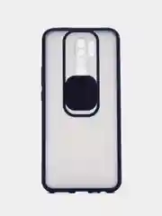 Синий чехол с защитой камеры iPhone 7+, 8+, XS, XR, 11 Pro, Max, Xiaomi Redmi 9A, 9 Note, 9T, Mi Lite