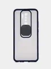 Синий чехол с защитой камеры iPhone 7+, 8+, XS, XR, 11 Pro, Max, Xiaomi Redmi 9A, 9 Note, 9T, Mi Lite