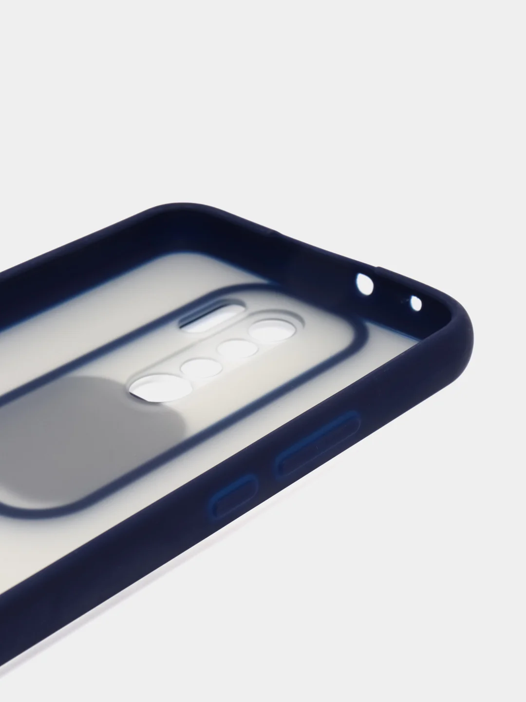Синий чехол с защитой камеры iPhone 7+, 8+, XS, XR, 11 Pro, Max, Xiaomi Redmi 9A, 9 Note, 9T, Mi Lite