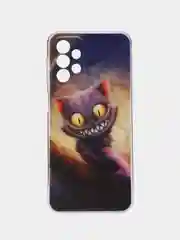 Индиго чехол силиконовый на Samsung Galaxy A23 / Самсунг А23 прозрачный с рисунком, защита камеры