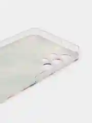 Золотой чехол силиконовый на Samsung Galaxy A23 / Самсунг А23 прозрачный с рисунком, защита камеры