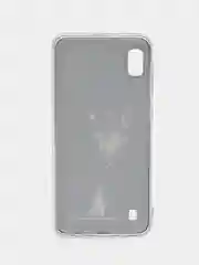 Серый меланж силиконовый чехол на Samsung Galaxy A10 / Самсунг А10 прозрачный с рисунком, защита камеры