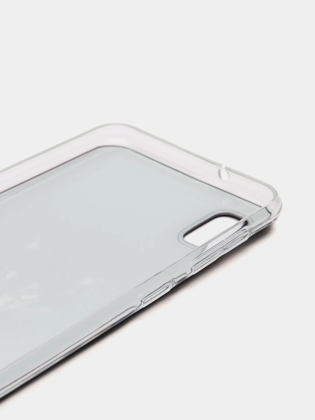 Серый меланж силиконовый чехол на Samsung Galaxy A10 / Самсунг А10 прозрачный с рисунком, защита камеры
