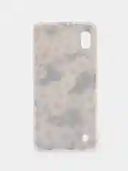 Золотой силиконовый чехол на Samsung Galaxy A10 / Самсунг А10 прозрачный с рисунком, защита камеры