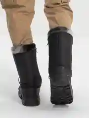 Черный сапоги мужские ЭВА, на шнуровке, зимний чулок