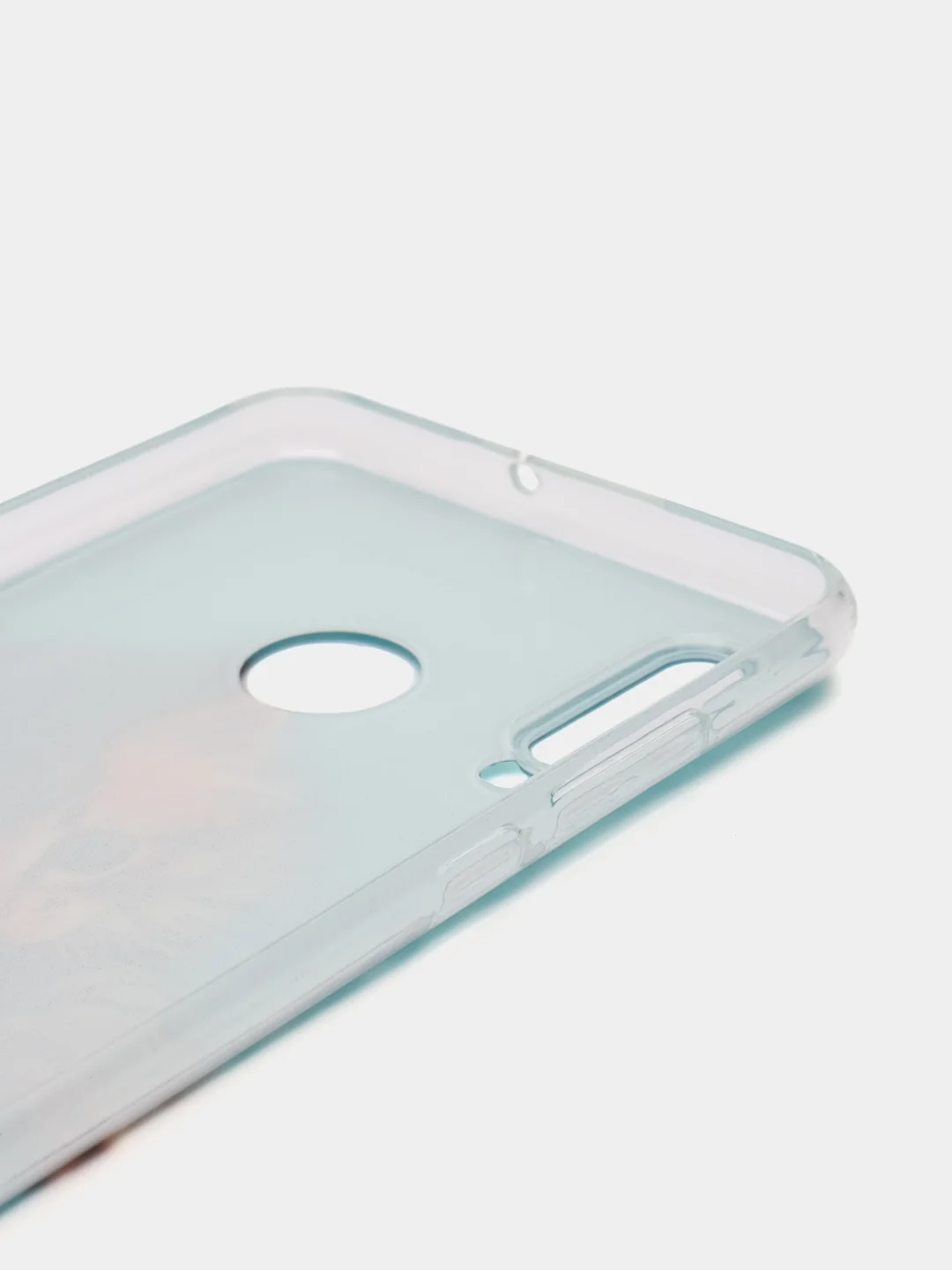 Светло-коричневый чехол на Huawei P30 Lite/Honor 20S/20 Lite 2020 / Хонор 20 Lite прозрачный, с рисунком