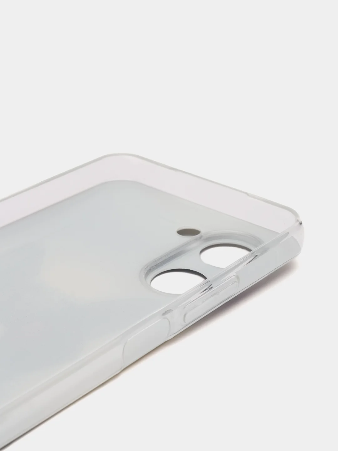 Синий меланж силиконовый чехол на Realme C33 / Реалми С33 прозрачный, с рисунком, защита камеры