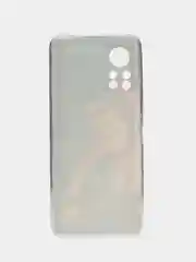 Светло-бежевый силиконовый чехол на Infinix HOT 11S NFC / Инфиникс Хот 11S NFC прозрачный, с рисунком