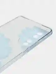 Лазурный силиконовый чехол на Honor 70 / Хонор 70 прозрачный, с рисунком, защита камеры