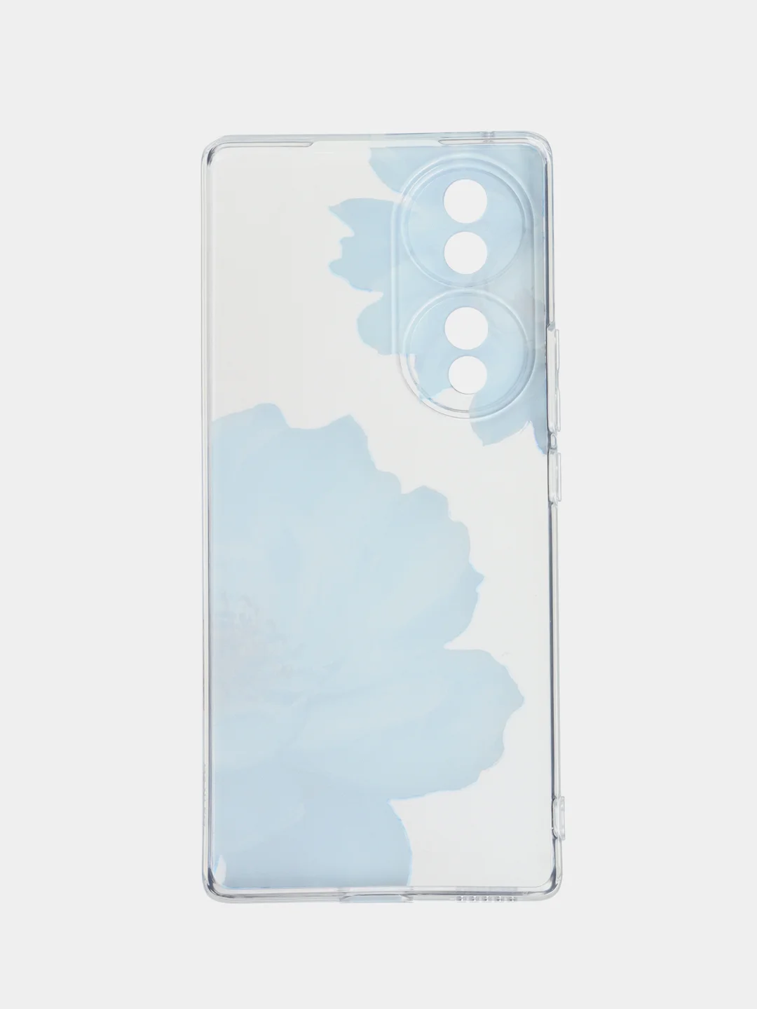 Лазурный силиконовый чехол на Honor 70 / Хонор 70 прозрачный, с рисунком, защита камеры