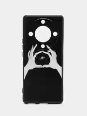 Пастельно-коралловый силиконовый чехол для Honor X9A (Хонор Х9А), с принтом, с рисунком