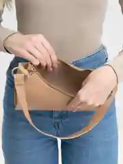 Бежевый сумка женская, через плечо, экокожа