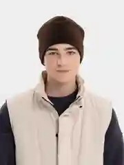 Коричневый шапка флисовая унисекс