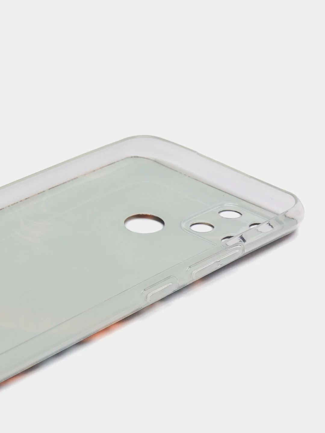 Коричневый силиконовый чехол на Oppo Realme C21Y/C25Y / Оппо Реалми C21Y/C25Y прозрачный, с рисунком