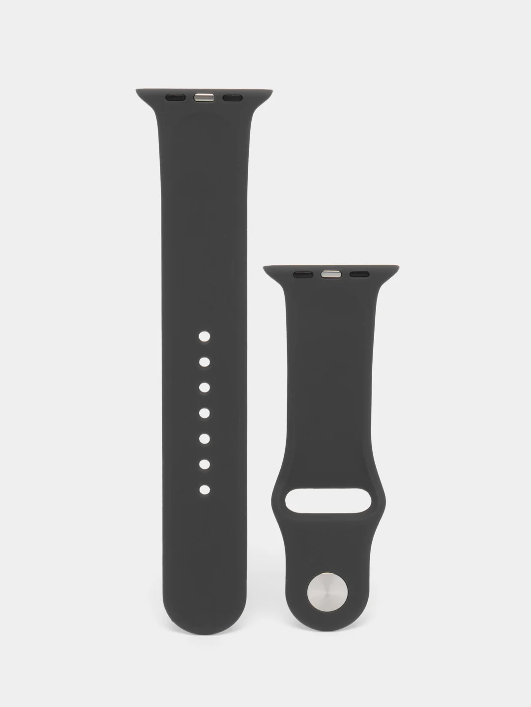 Черный силиконовые ремешки для Apple Watch 38/40/41 мм, 42/44/45 мм