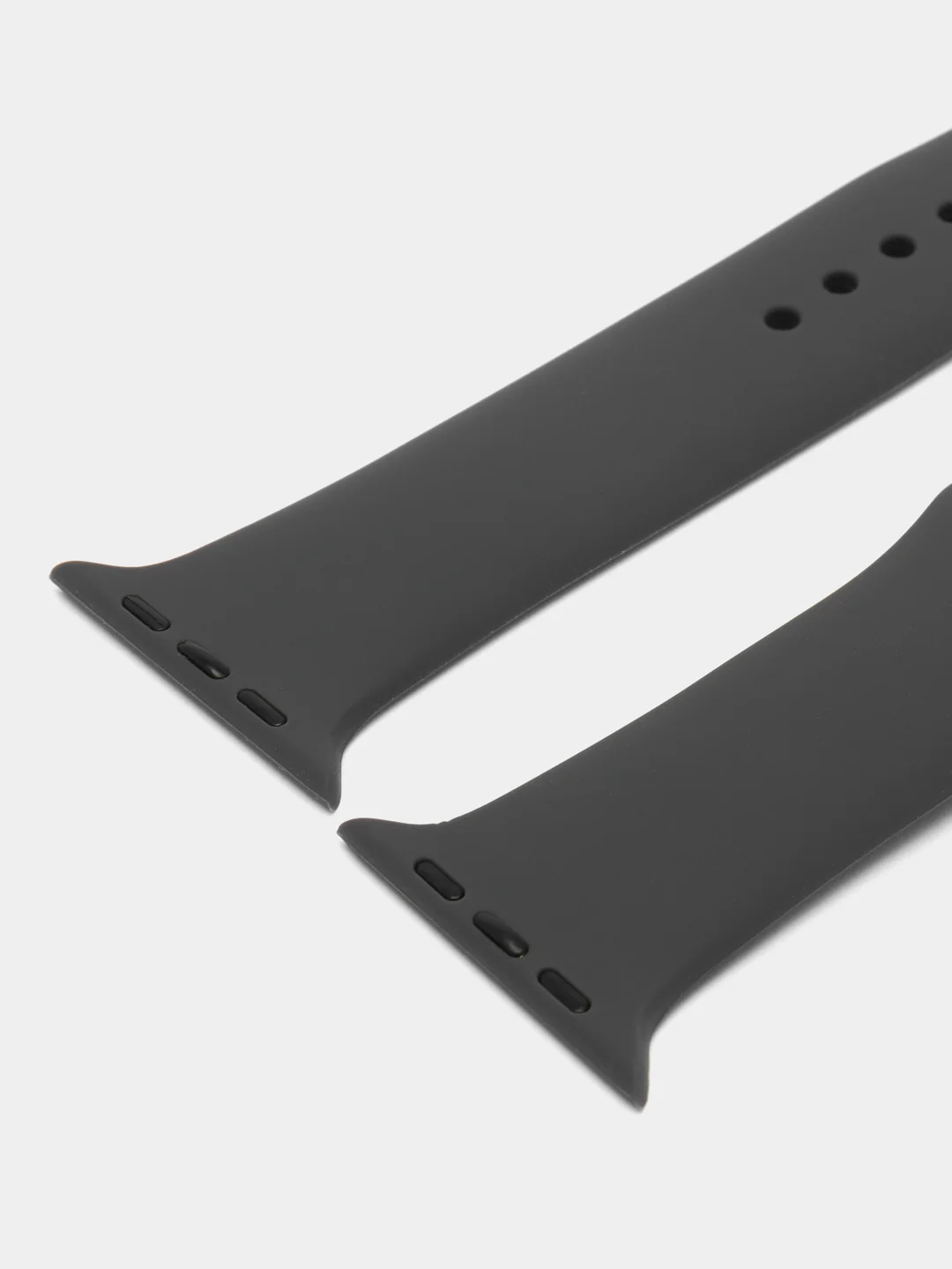 Черный силиконовые ремешки для Apple Watch 38/40/41 мм, 42/44/45 мм