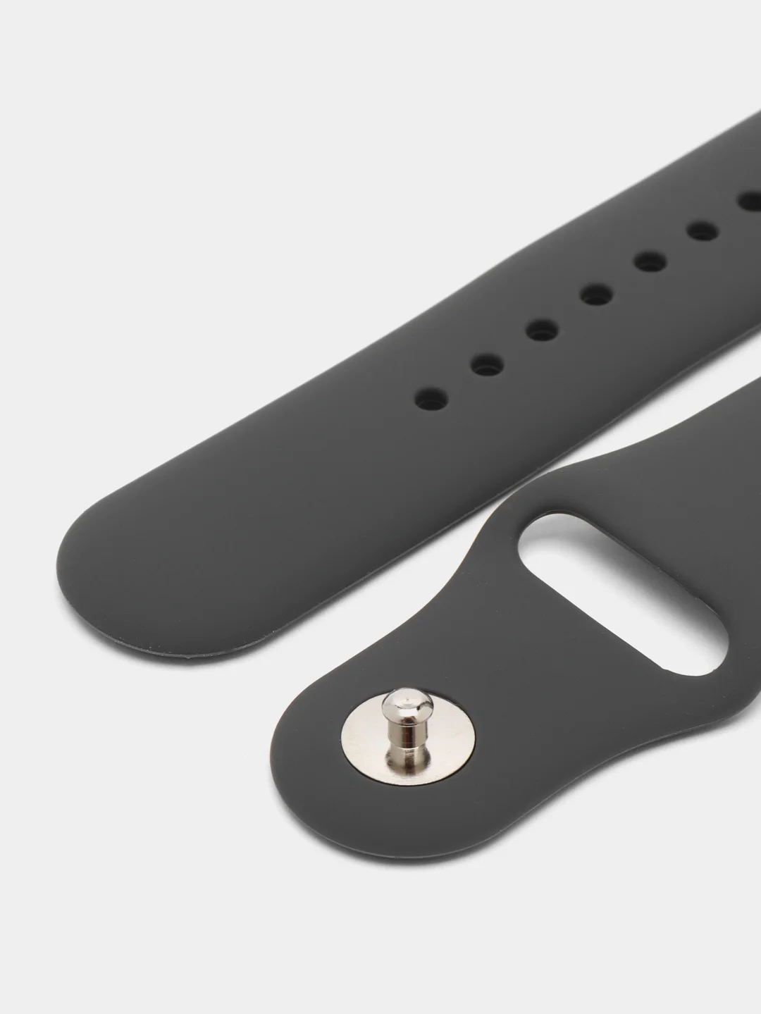 Черный силиконовые ремешки для Apple Watch 38/40/41 мм, 42/44/45 мм