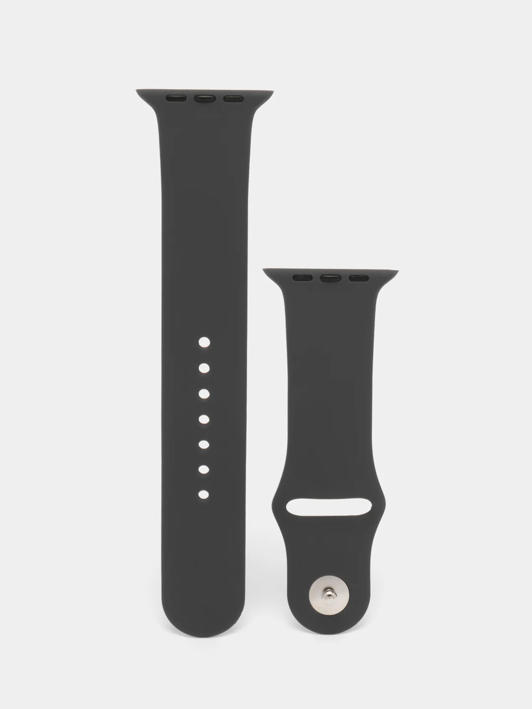 Черный силиконовые ремешки для Apple Watch 38/40/41 мм, 42/44/45 мм