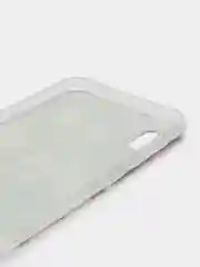 Серый металлик силиконовый чехол на Samsung Galaxy A10 / Самсунг А10 прозрачный с рисунком, защита камеры