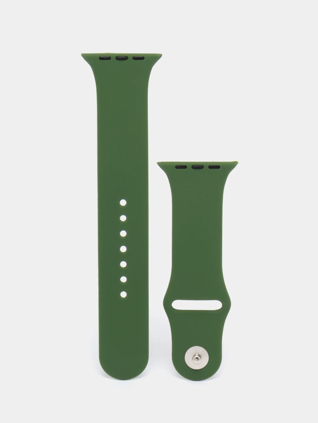 Хаки силиконовые ремешки для Apple Watch 38/40/41 мм, 42/44/45 мм