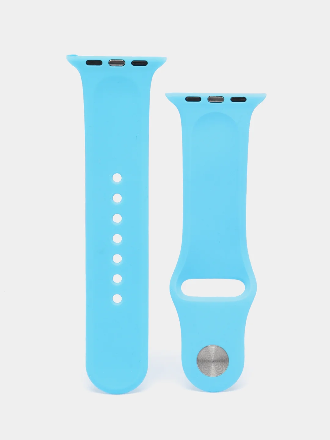 Небесно-голубой силиконовые ремешки для Apple Watch 38/40/41 мм, 42/44/45 мм