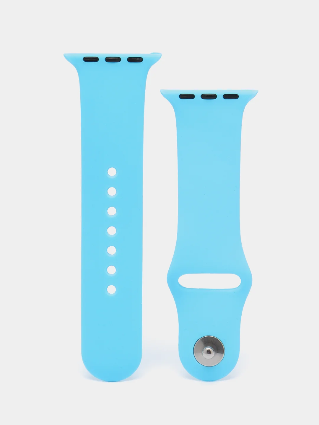 Небесно-голубой силиконовые ремешки для Apple Watch 38/40/41 мм, 42/44/45 мм