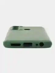 Зеленый чехол для Itel Vision 3 (Ител Вижен 3), c мягкой подкладкой