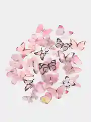 Зеленый наклейки с бабочками декоративные, винтажные, 40 штук