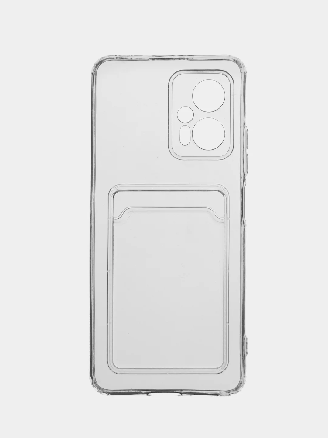 Прозрачный чехол для Xiaomi Redmi Note 11T Pro, с карманом для карт, прозрачный, силиконовый