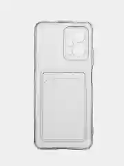 Прозрачный чехол для Xiaomi Redmi Note 11T Pro, с карманом для карт, прозрачный, силиконовый