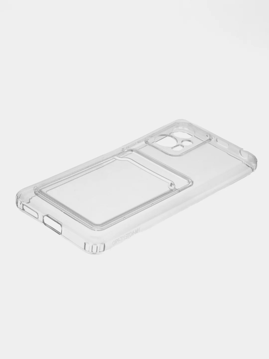 Прозрачный чехол для Xiaomi Redmi Note 11T Pro, с карманом для карт, прозрачный, силиконовый