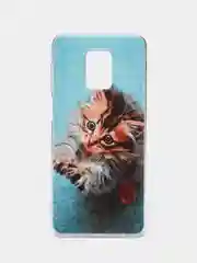 Светло-коричневый чехол на Xiaomi Redmi Note 9S/9 Pro / Сяоми Редми Нот 9S/9 Про прозрачный, с рисунком
