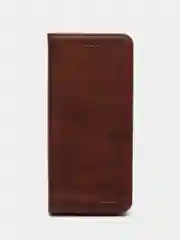 Коричневый чехол-книжка GQ для Huawei Honor X7a / Хуавей Хонор Х7а из экокожи