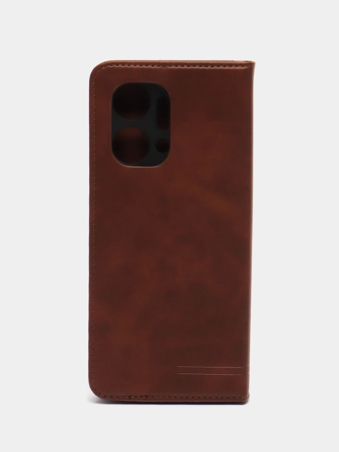 Коричневый чехол-книжка GQ для Huawei Honor X7a / Хуавей Хонор Х7а из экокожи