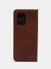 Коричневый чехол-книжка GQ для Huawei Honor X7a / Хуавей Хонор Х7а из экокожи
