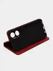 Красный чехол-книжка GQ для Huawei Honor X7a / Хуавей Хонор Х7а из экокожи