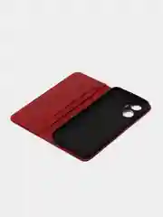 Красный чехол-книжка GQ для Huawei Honor X7a / Хуавей Хонор Х7а из экокожи