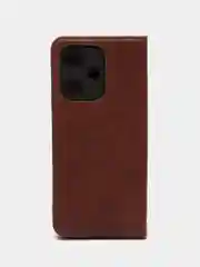 Коричневый чехол-книжка GQ для Infinix HOT 30 4G (Инфиникс Хот 30) из искусственной кожи
