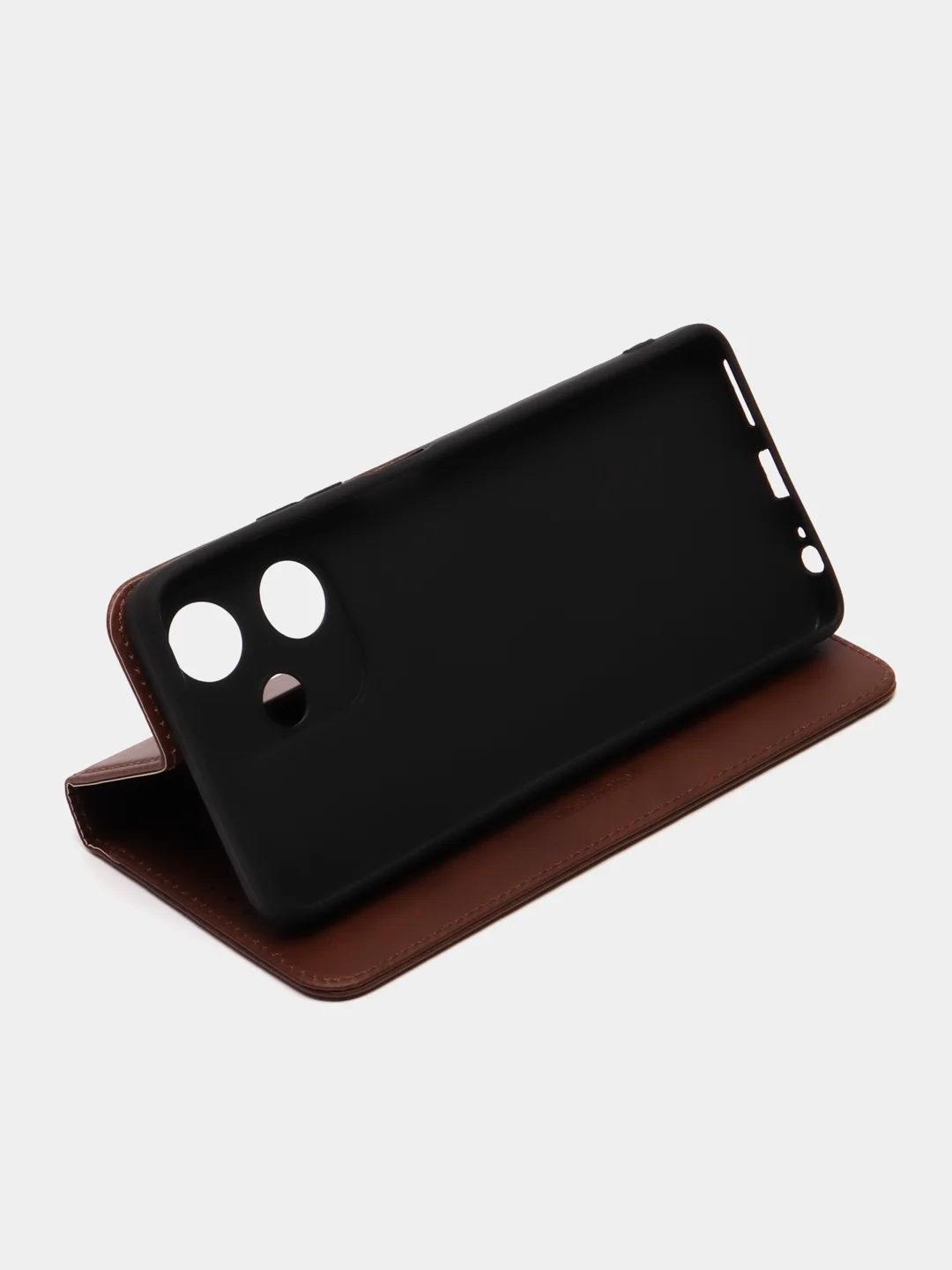 Коричневый чехол-книжка GQ для Infinix HOT 30 4G (Инфиникс Хот 30) из искусственной кожи