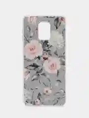 Кораллово-розовый чехол на Xiaomi Redmi Note 9S/9 Pro / Сяоми Редми Нот 9S/9 Про прозрачный, с рисунком