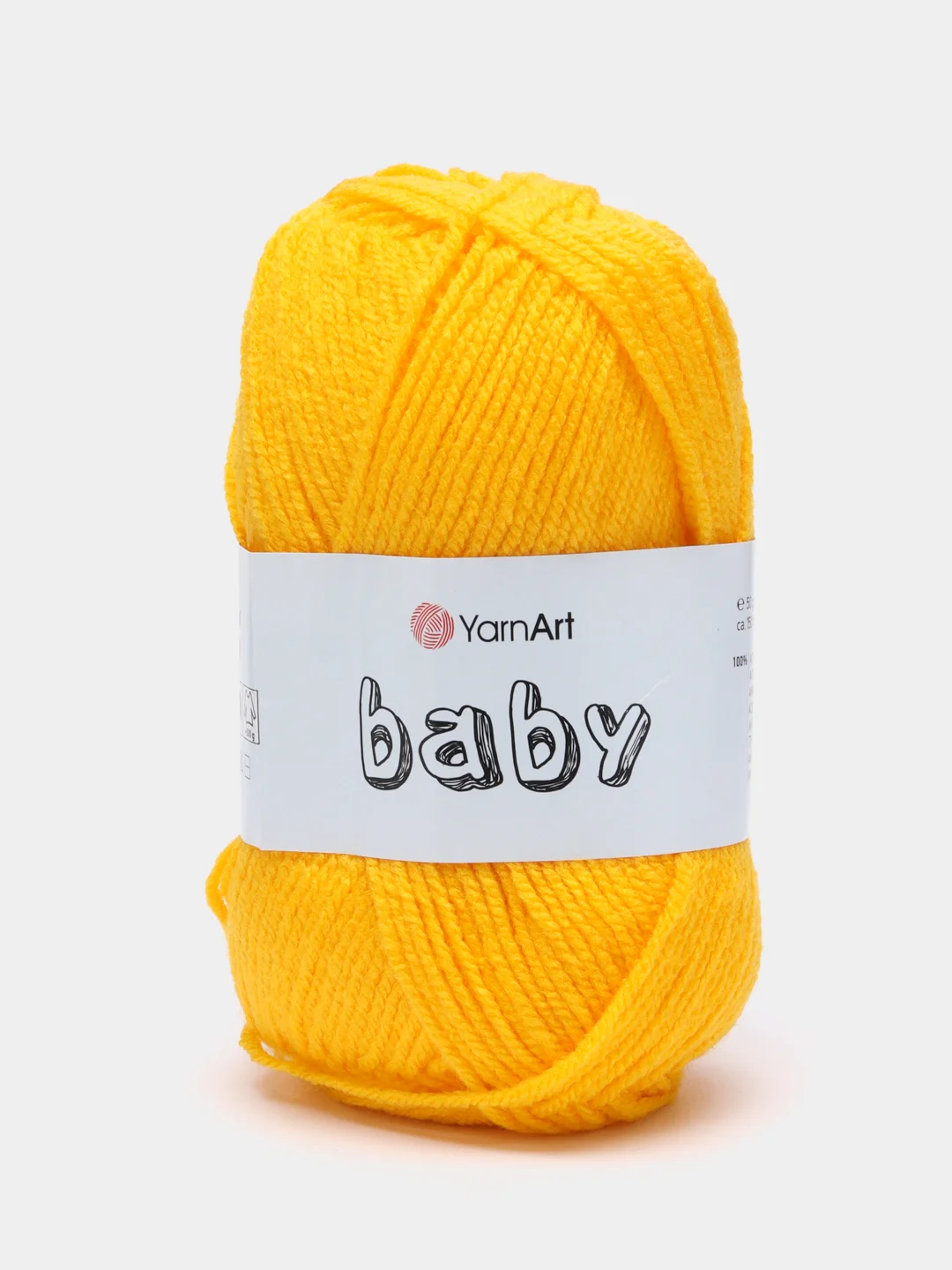 Желтый пряжа YarnArt Baby, 1-5 штук, акрил, 50 г, 150 м