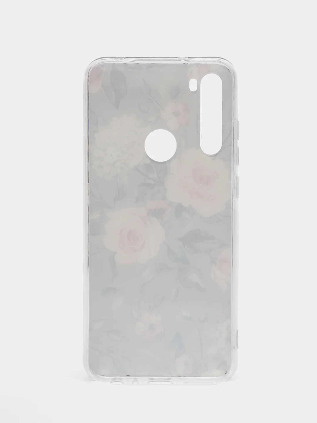 Кораллово-розовый силиконовый чехол на Xiaomi Redmi Note 8T / Сяоми Редми Нот 8T прозрачный, с рисунком