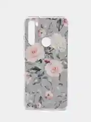 Кораллово-розовый силиконовый чехол на Xiaomi Redmi Note 8T / Сяоми Редми Нот 8T прозрачный, с рисунком